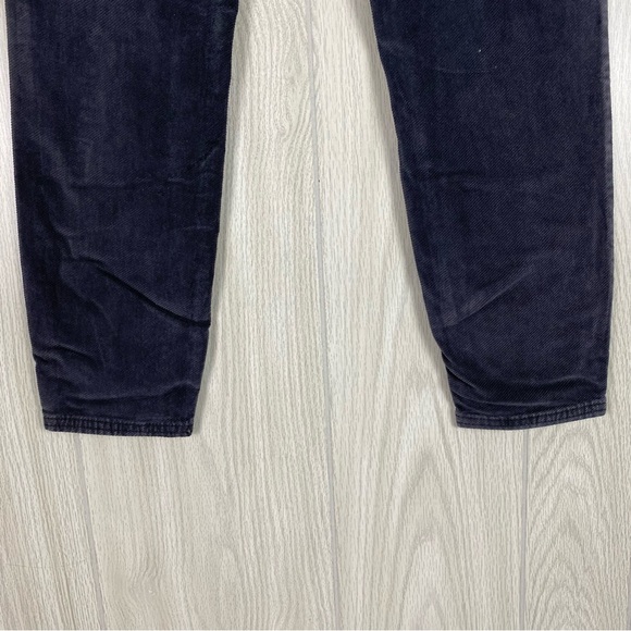Free People | High Rise Dark Blue Skinny Corduroy Pants Size 29 - Picture 8 of 9